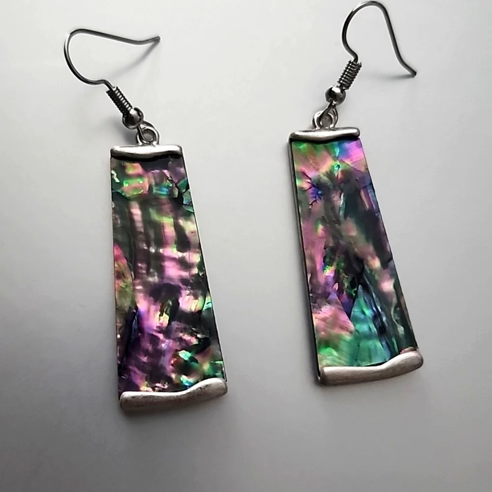 BOHO MULTICOLOR Acrylic Silver Abalone Shell